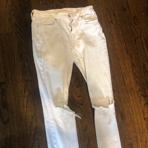 Ripped White Jeans